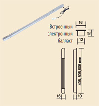 ТОНКИЙ ЛЮМИНИСЦЕНТНЫЙ СВЕТИЛЬНИК К 703 А-1 врезной